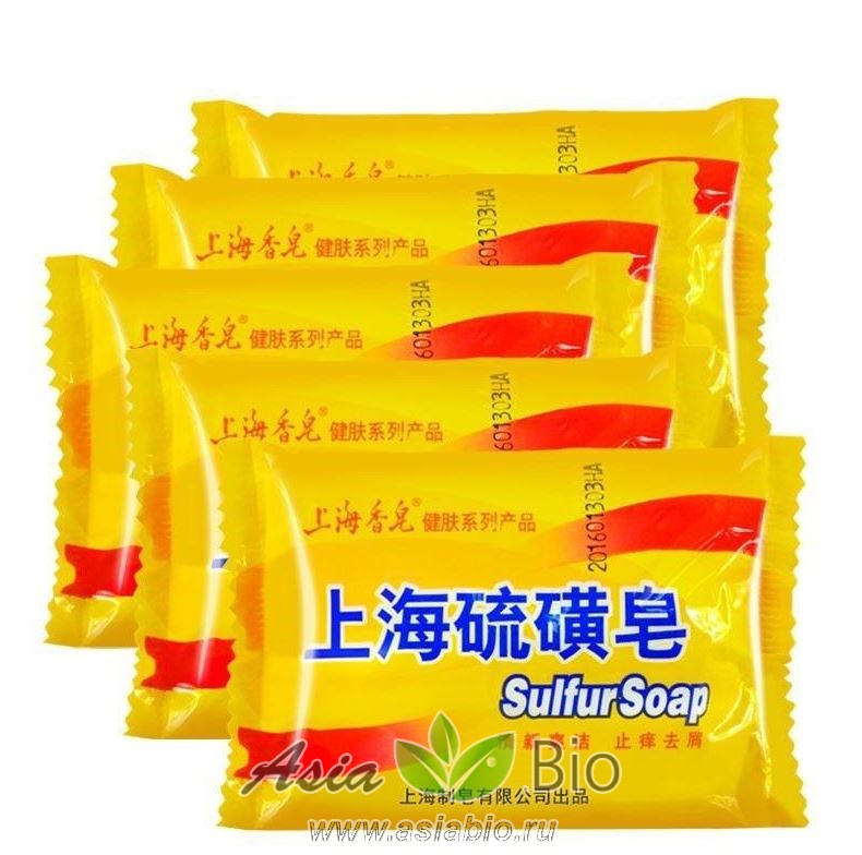 (0854) Серное шанхайское мыло " Shanghai Sulphur Soap"- акне, воспаление