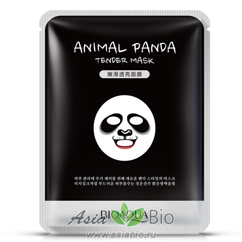 ( 2256 ) Маска тканевая  для лица  " BIOAQUA " - " Панда " - препятствует появлению преждевременных морщинок кожи