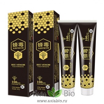 ( 1077 ) Зубная паста с экстрактом прополиса " Bee venom toothpaste " - укрепление десен, отбеливание