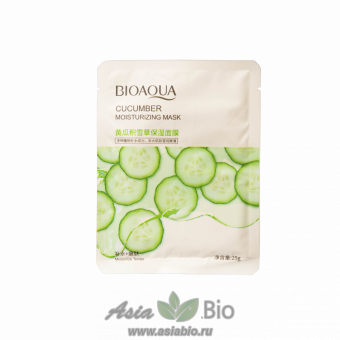 ( 74930 ) Маска тканевая для лица с экстрактом огурца " BIOAQUA Cucumber Moisturizing Mask  " - увлажнение, отбеливание