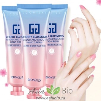(3160) Крем для рук " BIOAQUA" с ароматом вишни - увлажнение