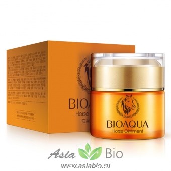 ( 3413 ) Крем для лица с лошадиным жиром "BIOAQUA" - отбеливание , увлажнение