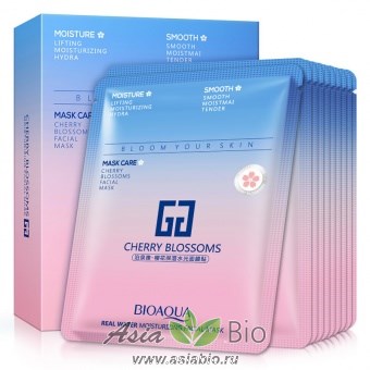 (3115) Маска  тканевая на лицо  "BIOAQUA"  с экстрактом цветущей сакуры - увлажняющая