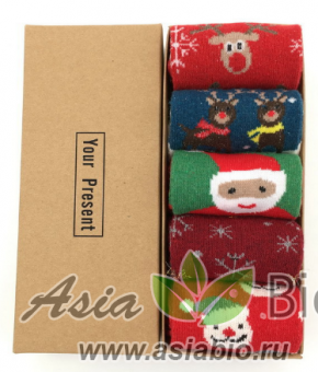 Носки хлопковые женские в  подарочной упаковке