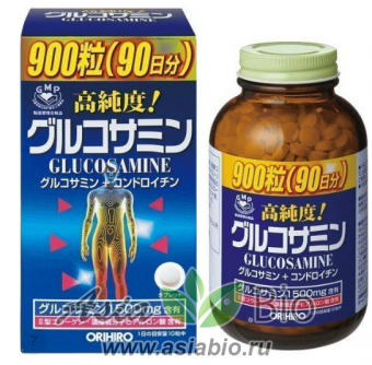 Глюкозамин с хондроитином и витаминами " Orihiro "  Япония 900 штук  - помощь суставам