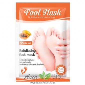 Педикюрные носочки " PUTIMI EXFOLIATING FOOT MASK " c экстрактом папайи
