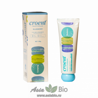 ( 0016 ) Натуральная  зубная паста со вкусом черники " CROENT  " - отбеливающая